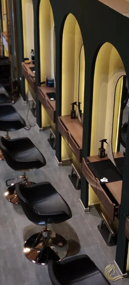 Arched styling stations at OOLALA Gigiri